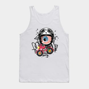 Monster Eye with Scooter Graffiti Style Tank Top